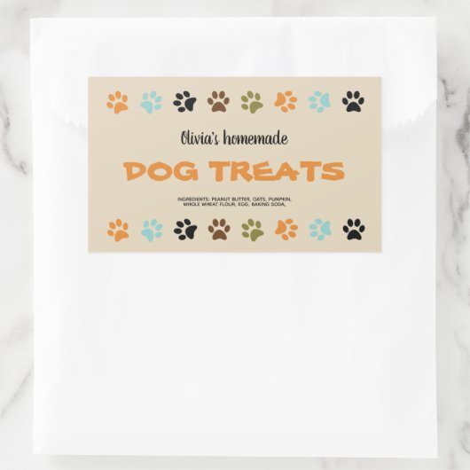 Selbst gemachter HundeLeckerei-Glasaufkleber Rechteckiger Aufkleber (Tasche)