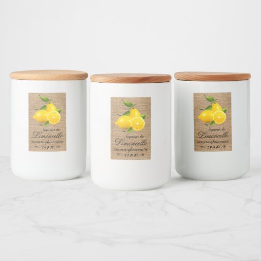 Selbst gemachter Limoncello kleiner Lebensmitteletikett (Flaschen)
