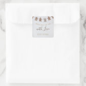 selbst gemachtes Cookie | Brot | Etikett für Backw Quadratischer Aufkleber (Tasche)