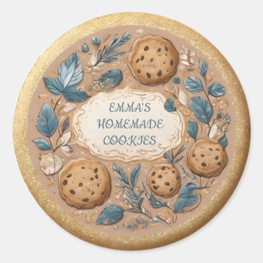 selbst gemachtes Cookie Runder Aufkleber (Vorderseite)