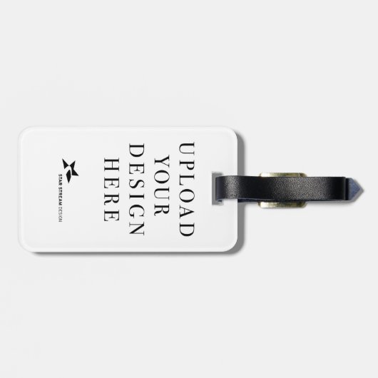 Selbst gestalten gepäckanhänger (Rückseite horizontal)