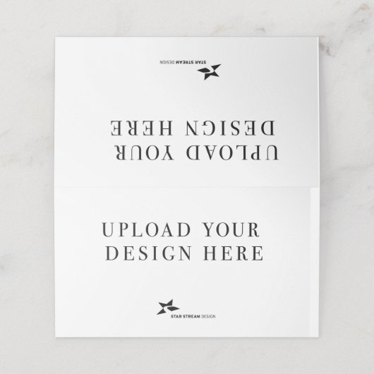 Selbst gestalten platzkarte (Außenseite Aufgefaltet)