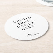 Selbst gestalten runder pappuntersetzer (Angewinkelt)