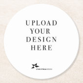 Selbst gestalten runder pappuntersetzer (Vorderseite)