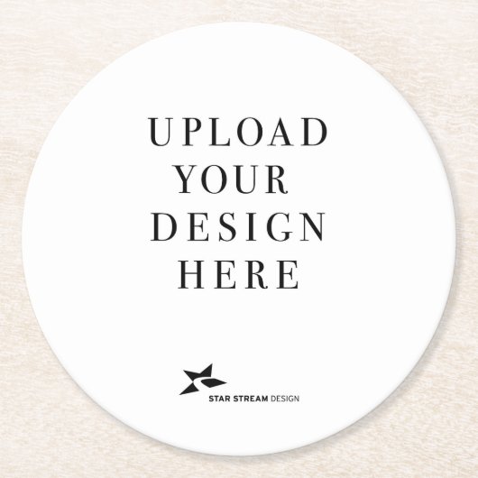 Selbst gestalten runder pappuntersetzer (Vorderseite)