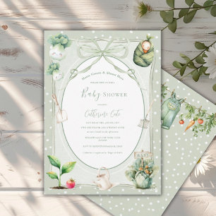 Selbst gezogen & Fast hier Baby-Gemüse  Einladung