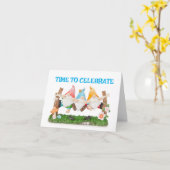 SELBST GNOMES WOLLTE, IHREN GEBURTSTAG ZU FEIERN KARTE (Gelbe Blume)