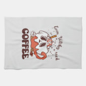 Selbst Hexen brauchen Kaffee Geschirrtuch (Horizontal)