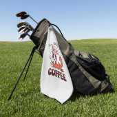 Selbst Hexen brauchen Kaffee Golfhandtuch (Gras)