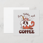 Selbst Hexen brauchen Kaffee - Niedlicher Geist (Vorne/Hinten)