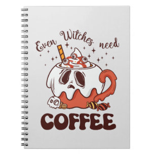 Selbst Hexen brauchen Kaffee Notizblock