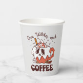 Selbst Hexen brauchen Kaffee Pappbecher (Rückseite)
