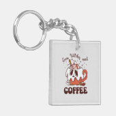 Selbst Hexen brauchen Kaffee Schlüsselanhänger (Vorderseite links)