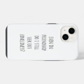 Selbst in Freundschaft iPhone Case Hülle (Rückseite (Horizontal))
