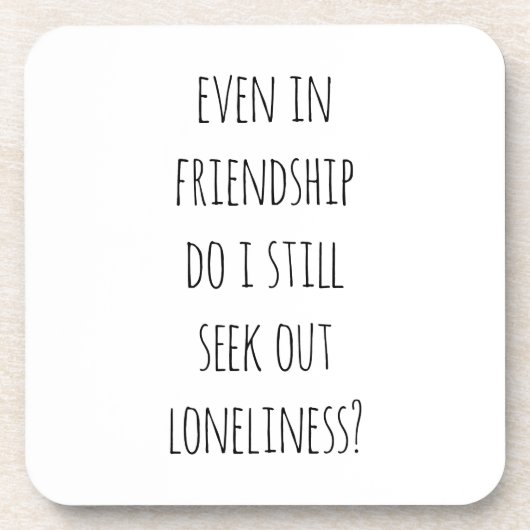 Selbst in freundschaftlicher Form harter Kunststof Getränkeuntersetzer (Vorderseite)