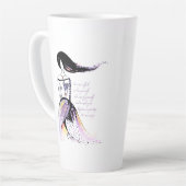 Selbst-LIEBE inspirierend illustrierte Dame Zitat Milchtasse (Linke Ecke)