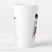 Selbst-LIEBE inspirierend illustrierte Dame Zitat Milchtasse (Vorderseite)