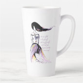 Selbst-LIEBE inspirierend illustrierte Dame Zitat Milchtasse (Rechts)