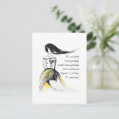 Selbst-LIEBE inspirierend illustrierte Dame Zitat Postkarte (Stehend Vorderseite)