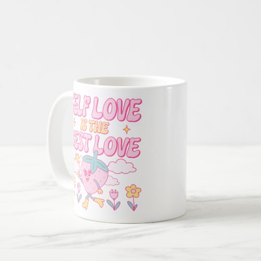Selbst-Liebe ist die beste Liebe Kaffeetasse (Vorderseite Links)