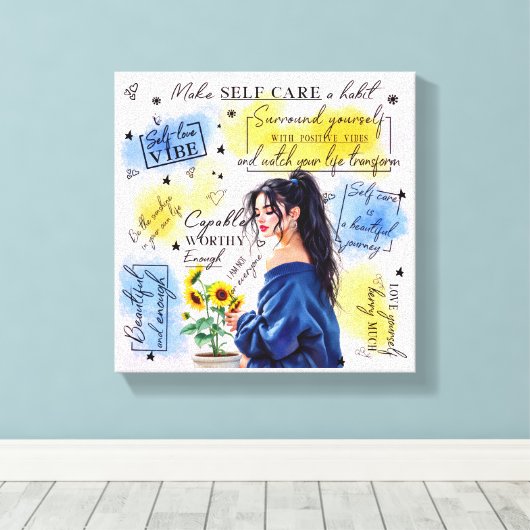 Selbst-Liebe Leinwanddruck (Insitu (Holzboden))