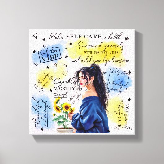 Selbst-Liebe Leinwanddruck (Vorderseite)