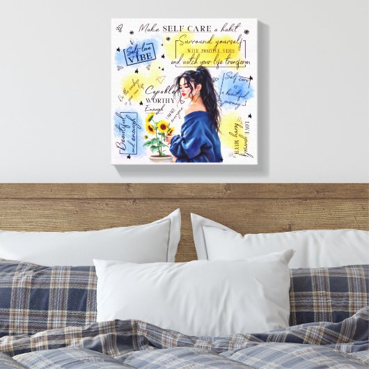 Selbst-Liebe Leinwanddruck (Insitu (Schlafzimmer))