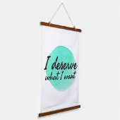 Selbst-Liebe motivierend Redewendungen für die Sel Wandteppich Mit Holzrahmen (Gewinkelt)