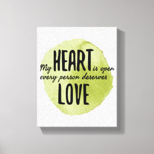 Selbst-Liebe-positive Visionen für die Akzeptanz Leinwanddruck