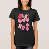 Selbst Liebe Retro Valentine's Day Happy Gesicht B T-Shirt (Vorderseite)
