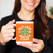 Selbst Liebe Vierblättriges Kleeblatt Motivierend Kaffeetasse