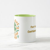 Selbst Liebe Vierblättriges Kleeblatt Motivierend Tasse (Zentrum)