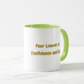 Selbst Liebe Vierblättriges Kleeblatt Motivierend Tasse (VorderseiteRechts)