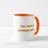 Selbst Liebe Vierblättriges Kleeblatt Motivierend Tasse (VorderseiteRechts)