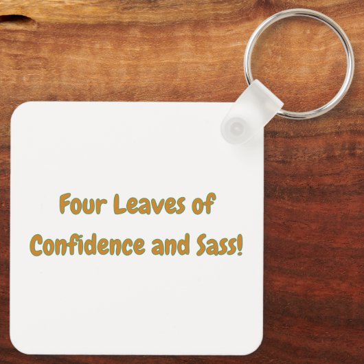 Selbst Liebe Vierblättriges Kleeblatt Schlüsselanh Schlüsselanhänger (Rückseite)