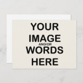 SELBST MACHEN - Postkarte / Einladung / UAWG (Vorne/Hinten)