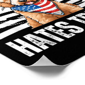 Selbst mein Golden Doodle hasst Trump Liberal Harr Poster (Ecke)