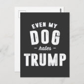 Selbst mein Hund hasst Trump Anti-Spaß Postkarte (Vorne/Hinten)