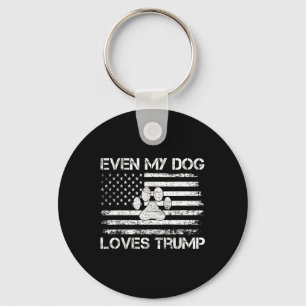 Selbst mein Hund Lieben Trump USA Flaggenwahl Trum Schlüsselanhänger