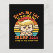 Selbst meine Katze ist für Trump 2024-Apparel Gewa Begleitkarte (Vorderseite)