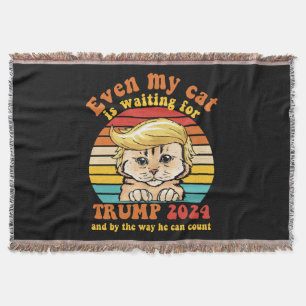 Selbst meine Katze ist für Trump 2024-Apparel Gewa Decke