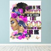 Selbst mitten in meinem Sturm sehe ich Gott arbeit Leinwanddruck (Insitu (Holzboden))