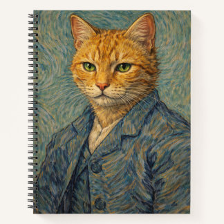 Selbst-Pawtrait mit wirbelnden Schnurren Spiralblo Notizblock