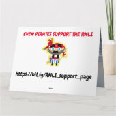 Selbst Piraten unterstützen den RNLI Karte (Rückseite)