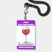 selbst proklamierter Sommelier Ausweis (Vorderseite mit Lanyard)