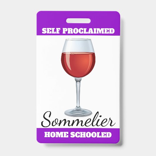 selbst proklamierter Sommelier Ausweis (Vorderseite)
