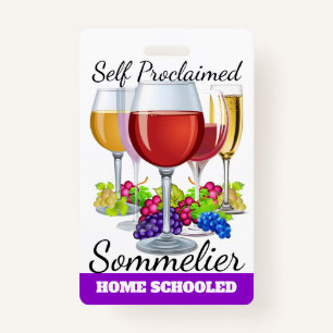 Selbst proklamiertes Sommelier-Abzeichen Ausweis