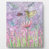 Selbst Stehende Bildfairy Ladybug Dragonflies Fotoplatte (Vorderseite)