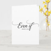 Selbst wenn Daniel 3_18 Christlicher Bibelvers Gla Karte (Gelbe Blume)