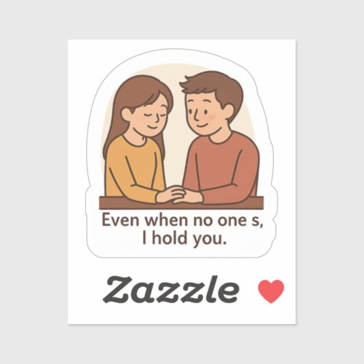 Selbst wenn ich dich allein halte aufkleber (Blatt)